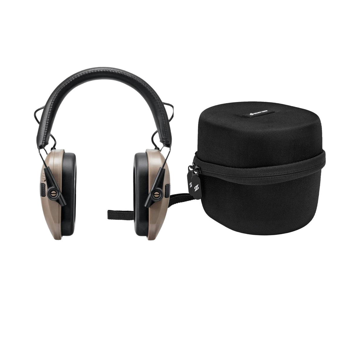 Walker's Razor Junior Electronic Youth and Womens Hearing Protection Muff (FDE) with Protective Case - 1