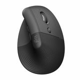 Logitech - Lift Vertical Wireless Ergonomic Mouse with 4 Customizable Buttons - Graphite)