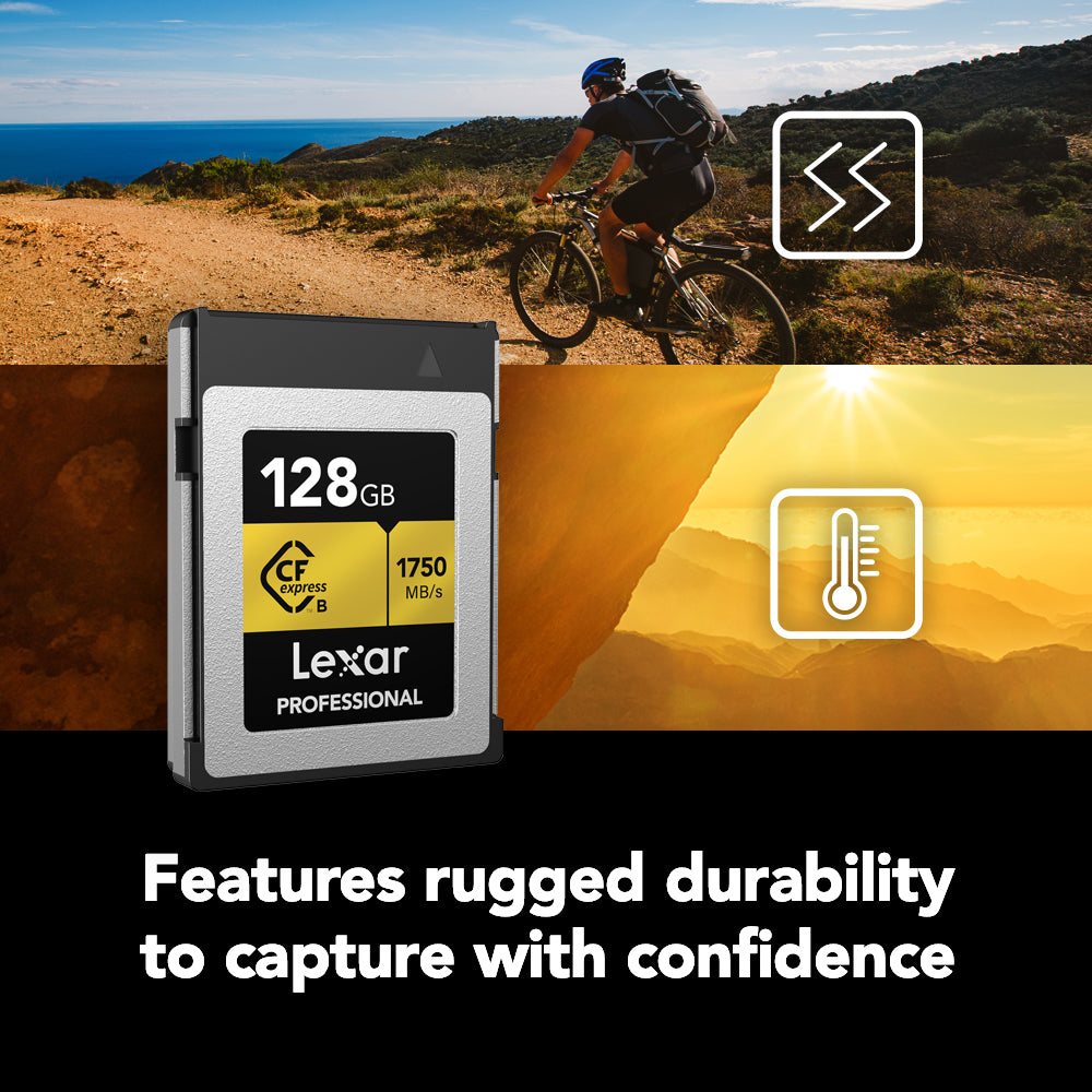 Lexar 128GB Professional CFexpress Type B Card GOLD Series
