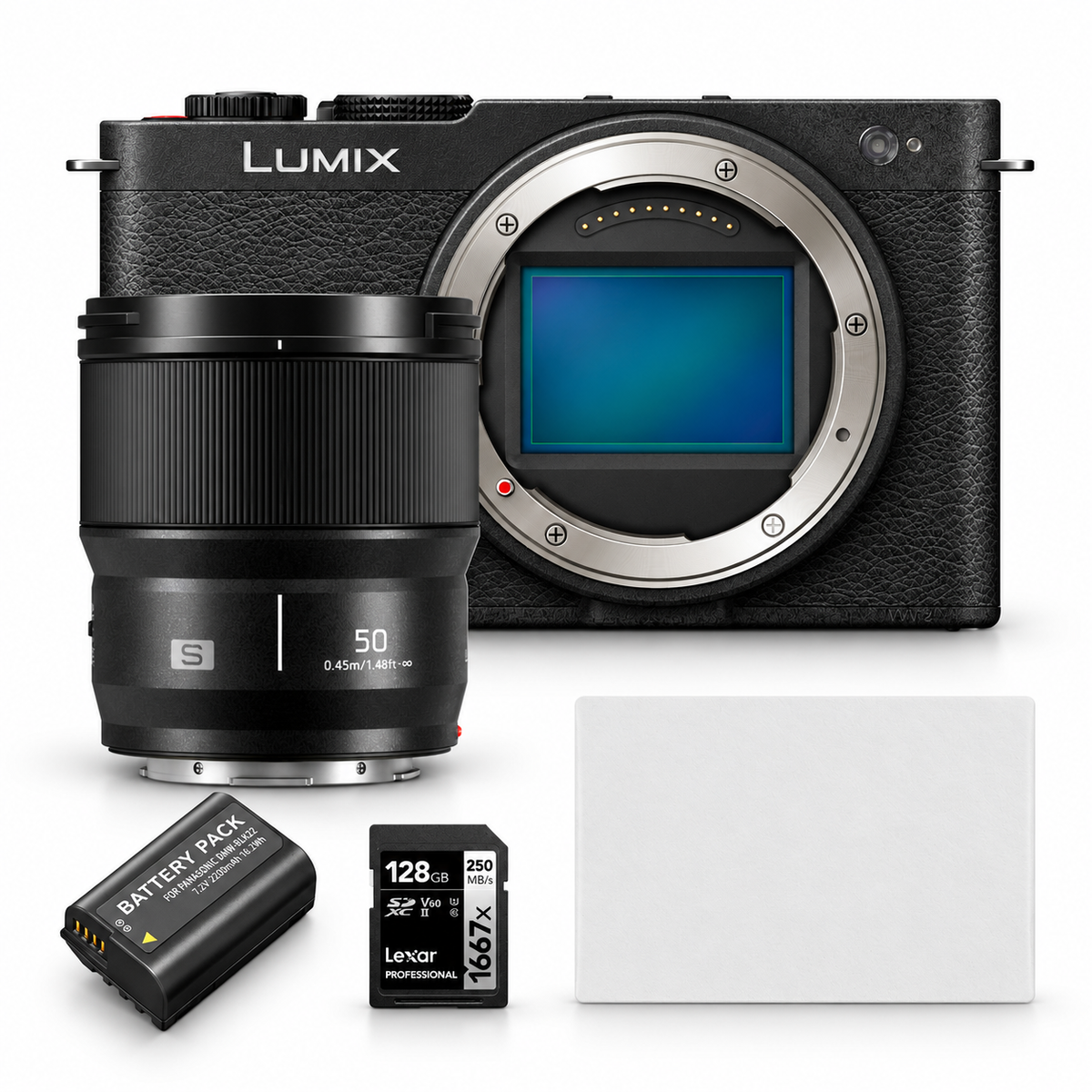 Panasonic LUMIX S9 Full Frame Camera Body with Phase Auto Focus and Panasonic LUMIX S Lens Bundle