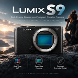 Panasonic LUMIX S9 Full Frame Camera Body with Phase Auto Focus and Panasonic LUMIX S Lens Bundle