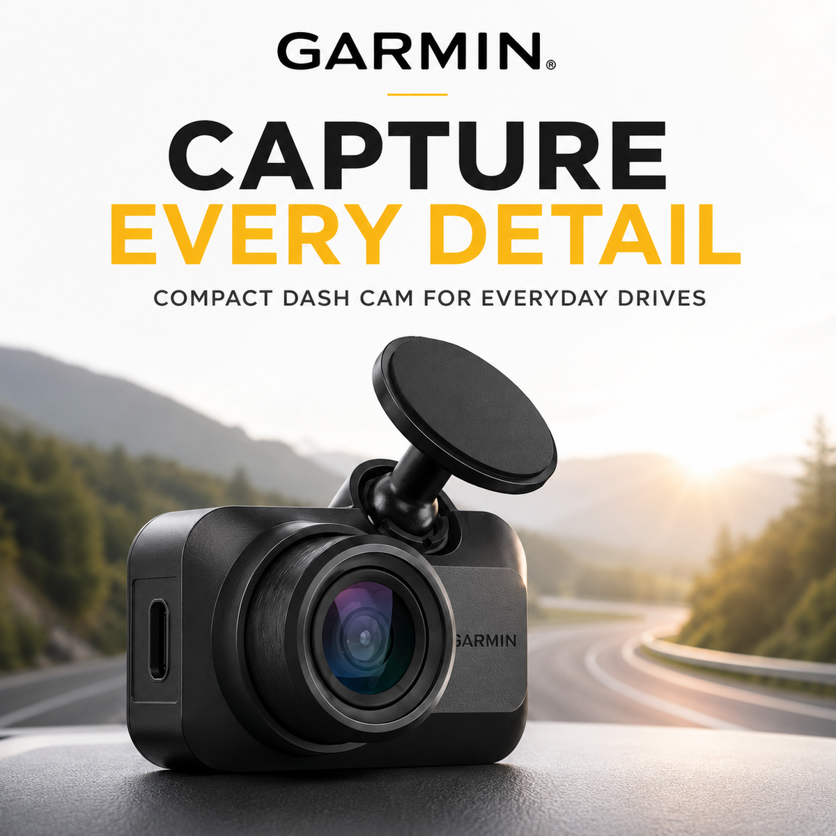 Garmin Dash Cam Mini 3 1080p Camera (Black) with 128GB microSD Card with SD Adapter Bundle