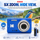 Kodak PIXPRO Friendly Zoom FZ55 (Blue) with Charmera Millennium Edition Bundle