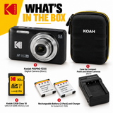 Kodak PIXPRO Friendly Zoom FZ55 Digital Camera (Black) Bundle with Case, Memory Card and Accessories