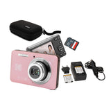 Kodak PixPro Friendly Zoom FZ55 16MP FHD Digital Camera (Pastel Pink) Bundle