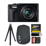 Panasonic LUMIX ZS99 30x Zoom Point Compact Digital Camera (Black) and Memory Card Bundle