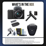 Sony Alpha ZV-E10 APS-C Vlog Camera with 16-50mm Lens (Black) and Vlogger Accessory Kit Bundle