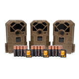 Muddy Pro Cam 20 720p Trail Camera 3-Pack Bundle with SD Card and Batteries