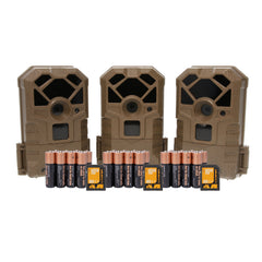 Muddy Pro Cam 20 720p Trail Camera 3-Pack Bundle with SD Card and Batteries