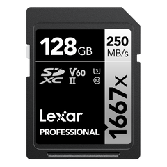 Lexar 128GB Professional 1667x UHS-II SDXC Memory Card