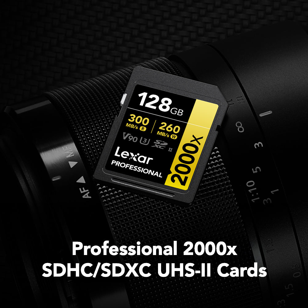Lexar LSD2000128G-BNNNU Pro 2000x SD UHS-II 128GB Memory Card (2-Pack)