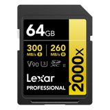 Lexar Professional 64GB 2000x UHS-II SDXC Memory Card