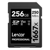 Lexar Professional 256GB 1667x UHS-II SDXC Memory Card