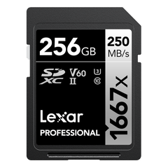 Lexar Professional 256GB 1667x UHS-II SDXC Memory Card