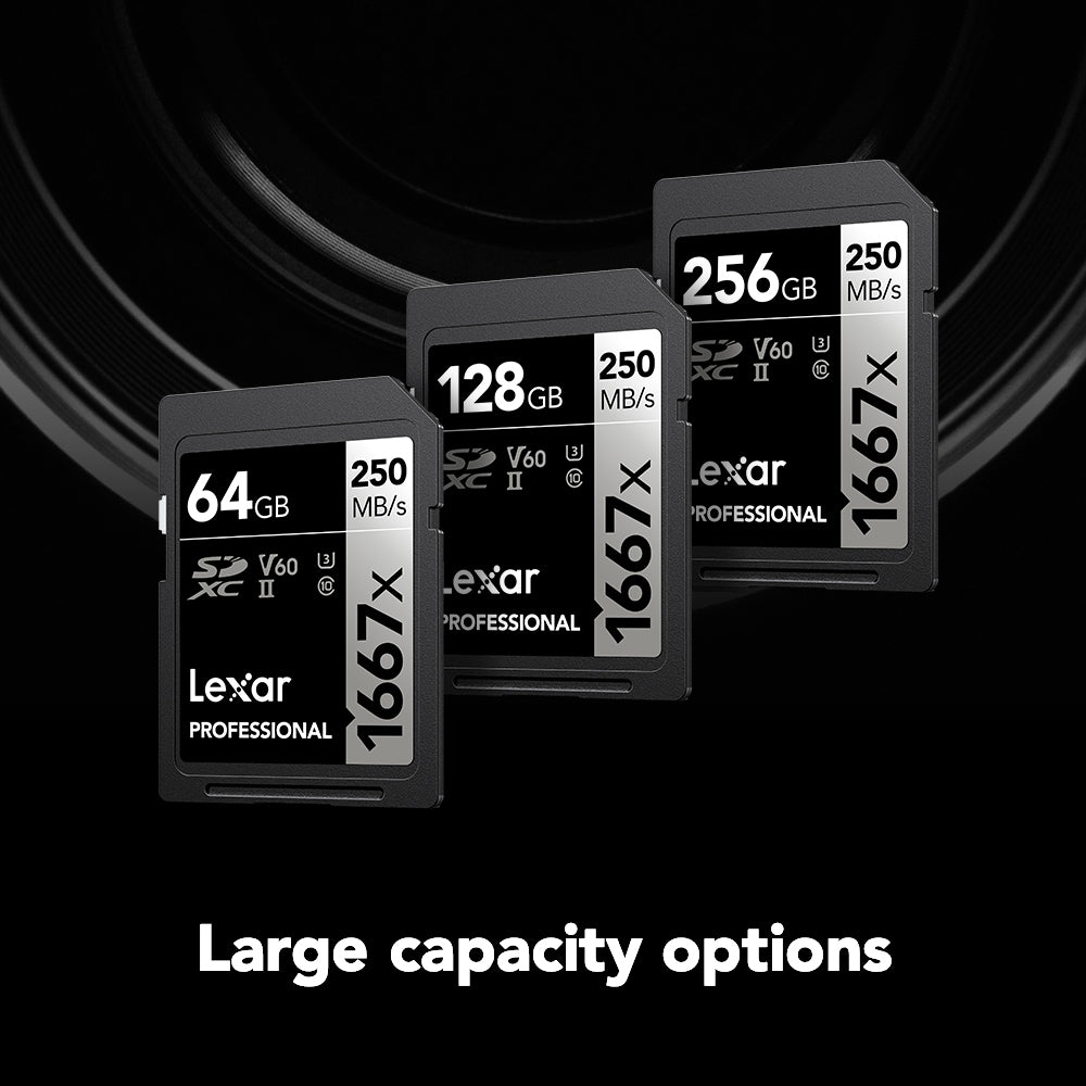 Lexar Professional 256GB 1667x UHS-II SDXC Memory Card
