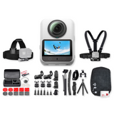 Xtra Sphra360 Action Camera Bundle with 128GB Flash Memory Card, Travel Case, and Accessories