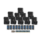 Yellowstone Y2 Black Wide Lens Camera Bundle with 5,000 mAh Battery Pack, and Card Reader (10-Pack)