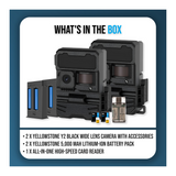 Yellowstone Y2 Black Wide Lens Camera Bundle with 5,000 mAh Battery Pack, and Card Reader (2-Pack)