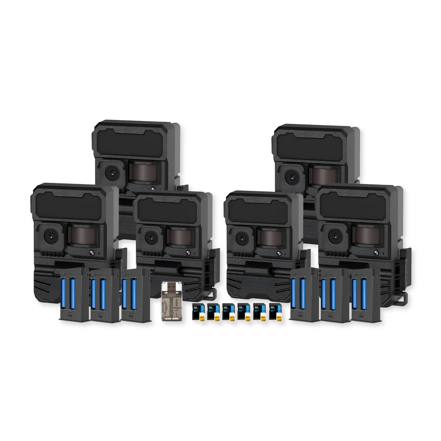 Yellowstone Y2 Black Wide Lens Camera Bundle with 5,000 mAh Battery Pack, and Card Reader (6-Pack)