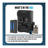 Yellowstone Y2 Black Wide Lens Camera Bundle with 5,000 mAh Battery Pack, and High-Speed Card Reader