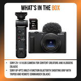Sony ZV-1 II Vlog Camera for Content Creators and Vloggers (Black) with Wireless Shooting Grip