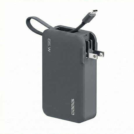 ReelCharge 10,000 mAh 65W Power Bank Flex (Gray)