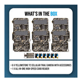 Yellowstone Y2 Cellular Trail Camera Bundle with High-Speed Card Reader, and Accessories (6-Pack) - 9
