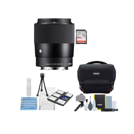 Sigma 23mm F1.4 DC DN Contemporary Series Lens for Sony E Mount Bundle with Accessories - 1