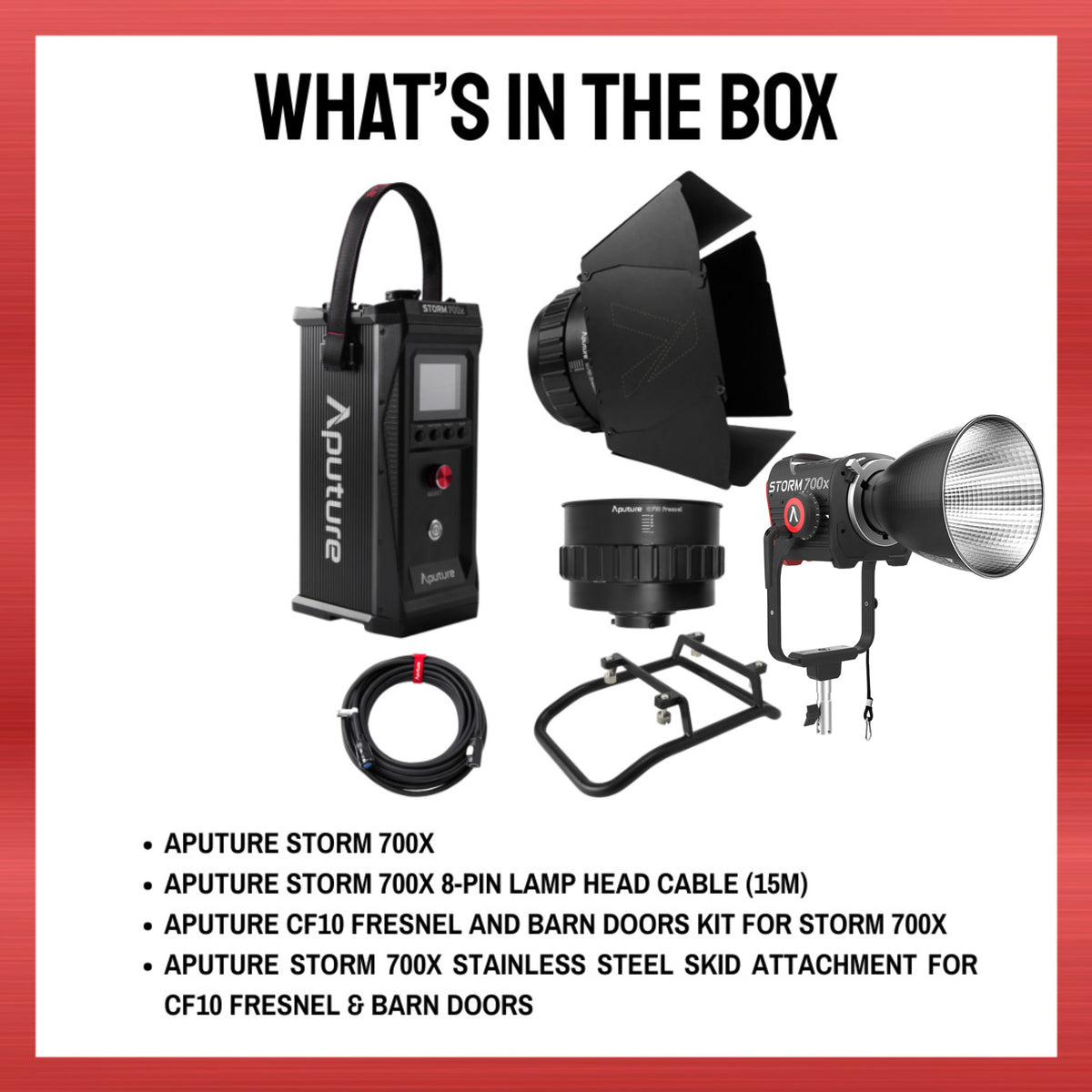 Aputure Storm 700x High-Output LED Monolight with Accessories Bundle