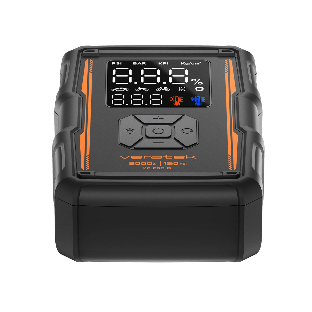 Veratek V8 Pro Air (Gray, Orange, Black) Jump Starter and Air Compressor