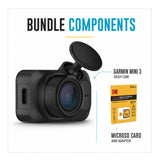 Garmin Dash Cam Mini 3 1080p Camera (Black) with 128GB microSD Card with SD Adapter Bundle