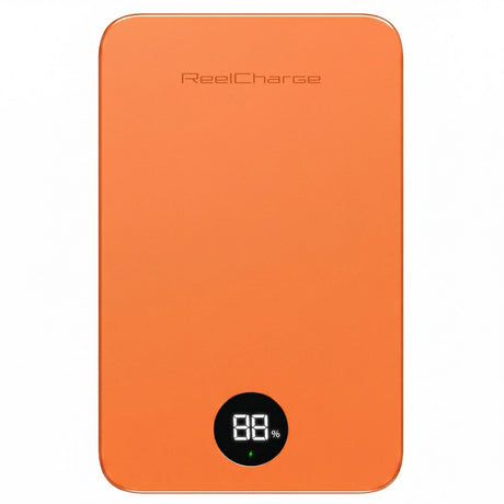 ReelCharge ReelSafe Solid State 5,000 mAh Qi2 Wireless Power Bank (Orange)