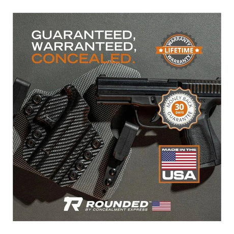 Rounded IWB Holster Fits: Glock 19 19X 23 32 45 (G1-5) Holster Carbon Fiber (American Made)-7