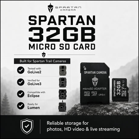 Spartan Camera 32GB Memory Card with Adapter and Card Reader Bundle