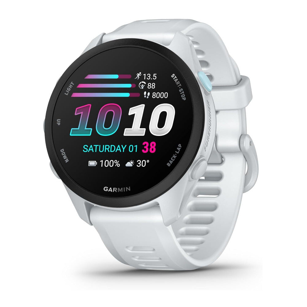 Garmin Forerunner 70 GPS Running Smartwatch with AMOLED Display and GPS Tracking (Whitestone)-1
