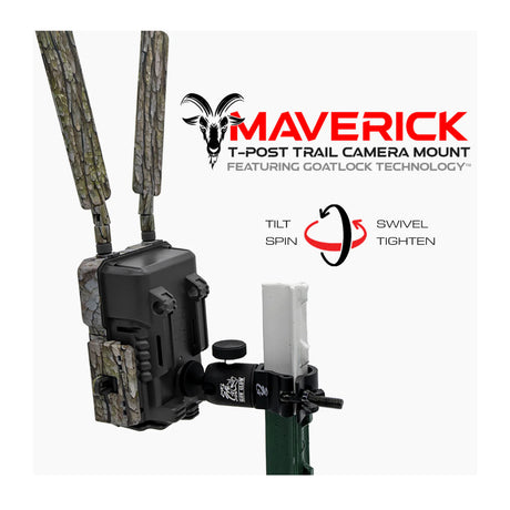 Slow Glow Maverick T-Post Trail Camera Mount Bundle with High-speed Card Reader - 2