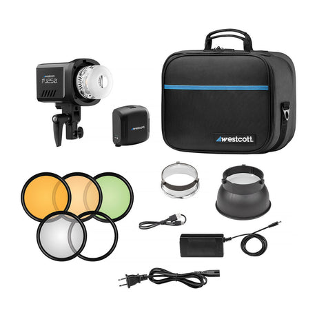 Westcott FJ250 Touchscreen Strobe with Battery and Heavy-Duty Light Stand Bundle - 6