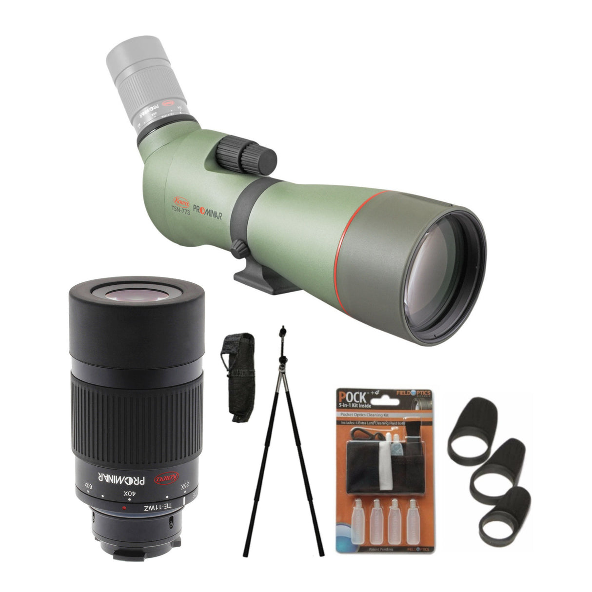 Kowa 77mm Angled Spotting Scope with Fluorite Prominar XD Lens Bundle