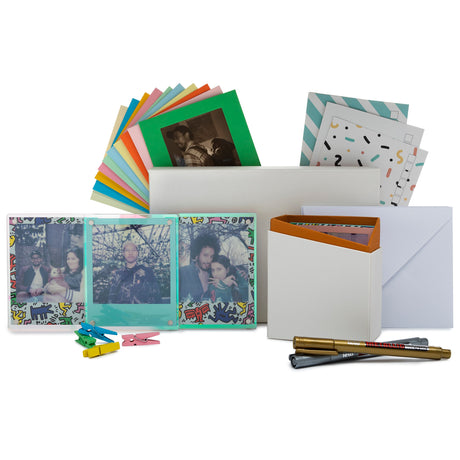 Focus Camera Film Kit for Polaroid i-Type, 600 and SX-70 with 20 Postcards, 6 Frames and Storage Box