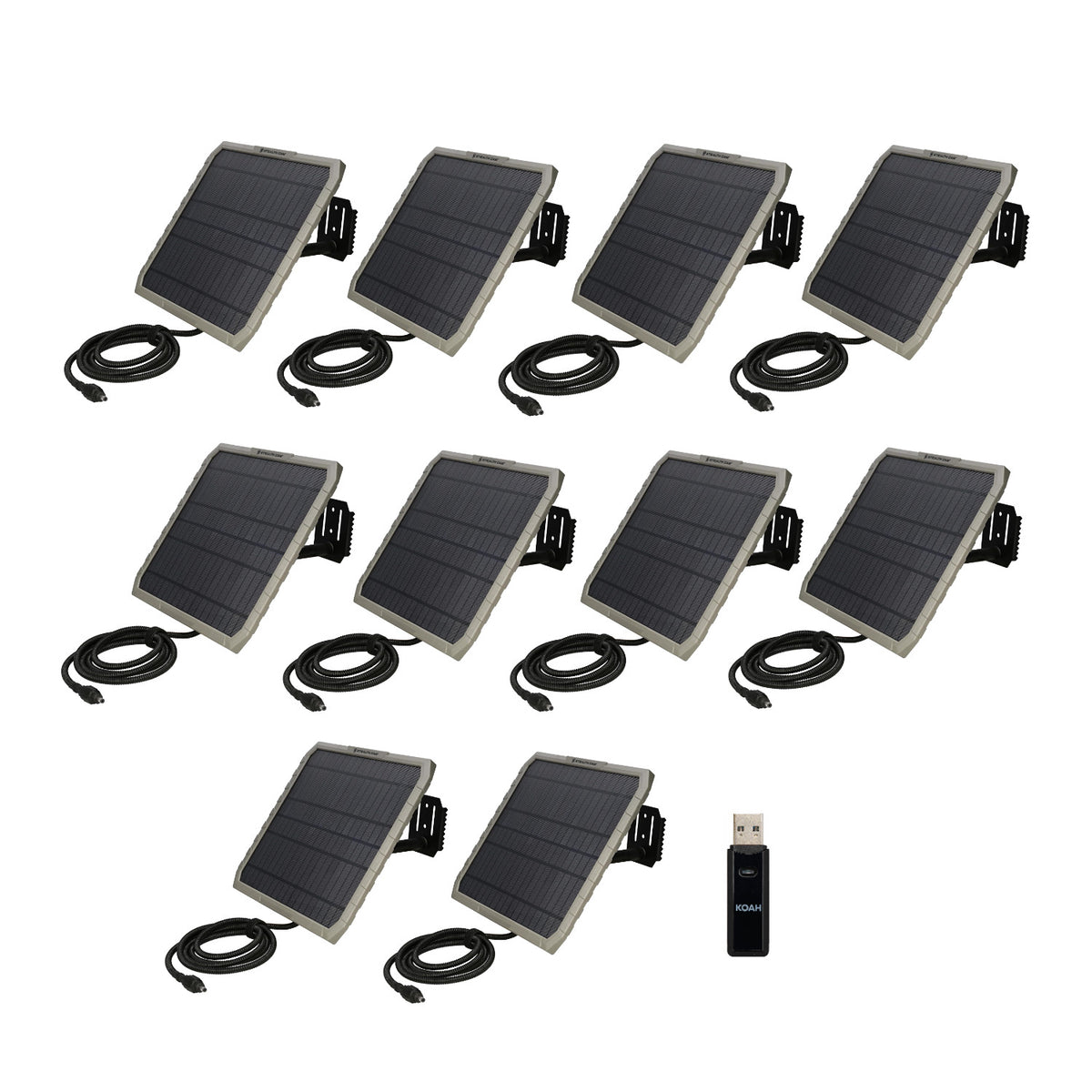 Stealth Cam FieldMAX EX 10-Inch Solar Panel (10-Pack) Bundle with Card Reader - 1