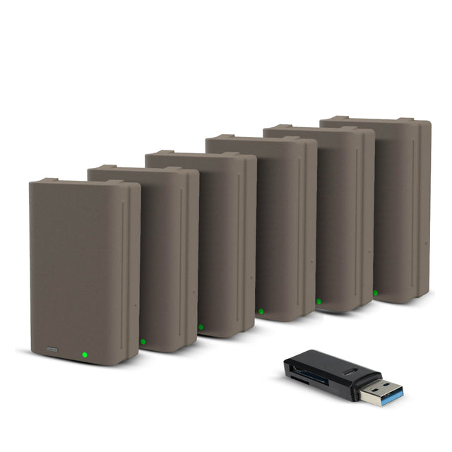 Stealth Cam FieldMax Max-Pak Lithium Battery Cartridge (6-Pack) with Memory Card Reader Bundle