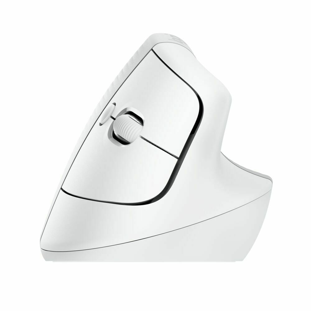 Logitech - Lift Vertical Wireless Ergonomic Mouse with 4 Customizable Buttons - Pale Gray