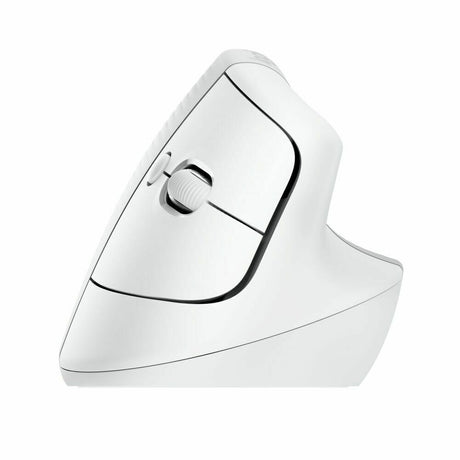 Logitech - Lift Vertical Wireless Ergonomic Mouse with 4 Customizable Buttons - Pale Gray