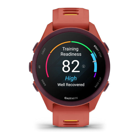 Garmin Forerunner 170 Music GPS Running Smartwatch with Advanced Training Metrics (Red Pink/Mango) - 4