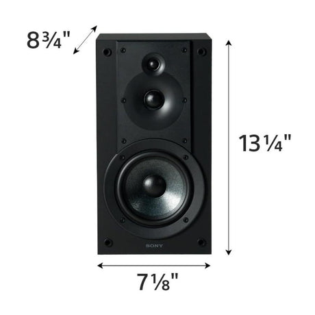 Sony SS-CS5M2 3-Way 3-Driver Hi-Res Audio Bookshelf Speakers (Pair, Black) (2025 Model) - 3