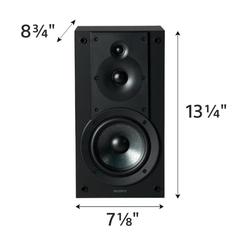 Sony SS-CS5M2 3-Way 3-Driver Hi-Res Audio Bookshelf Speakers (Pair, Black) (2025 Model) - 3