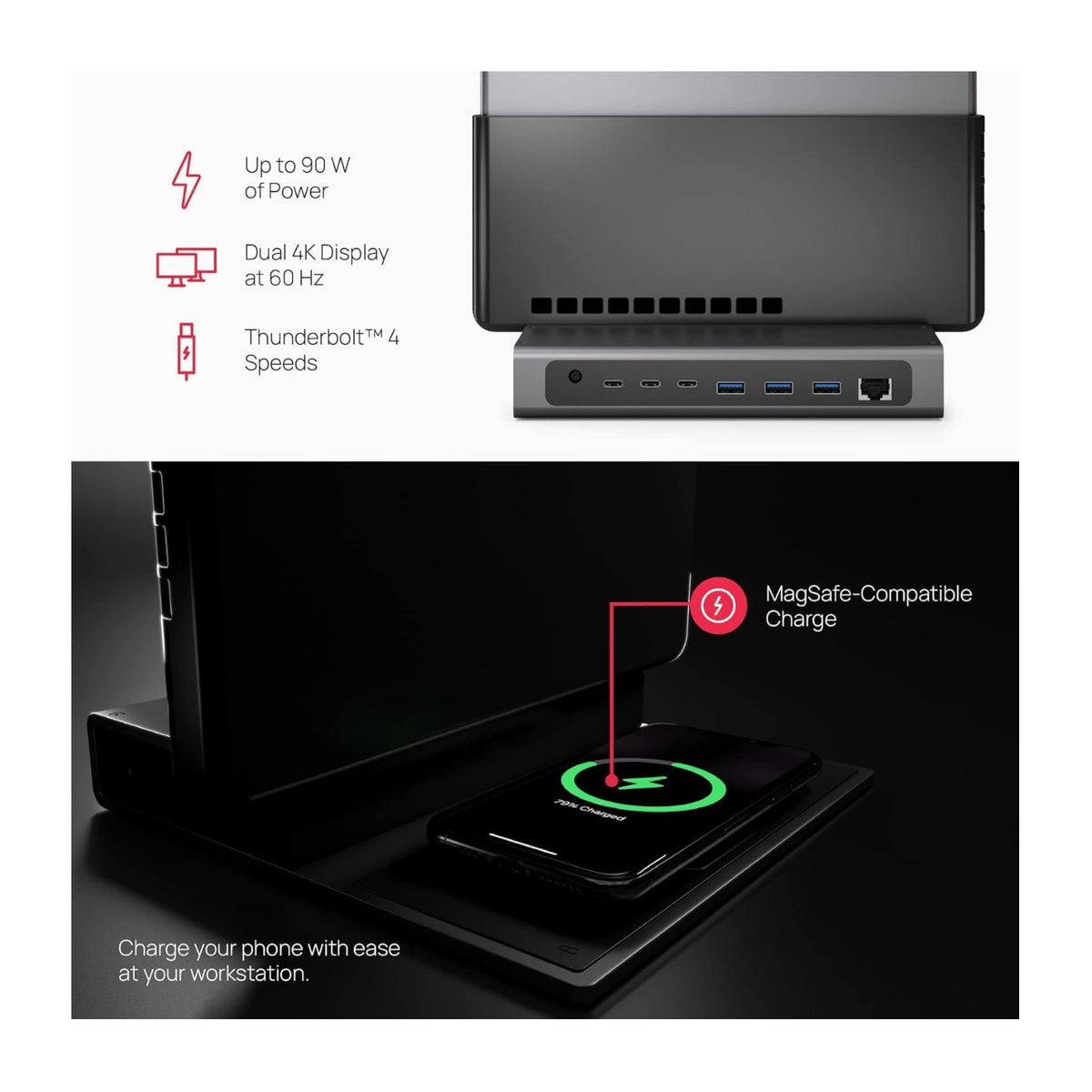Brydge ProDock Duo TB4 Docking Station Bundle with Adapter Sleeve for 16-Inch MacBook Pro - 6