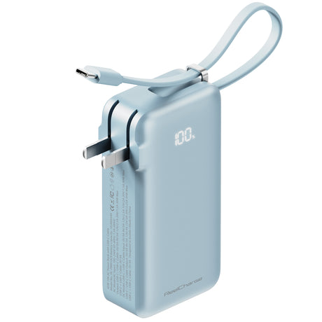 ReelCharge 10,000 mAh 65W Power Bank Flex (Cool Blue)