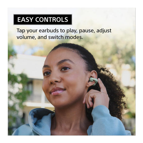 Sony LinkBuds Clip Open-Ear Truly Wireless Earbuds with Earbud Case Bundle (Greige)