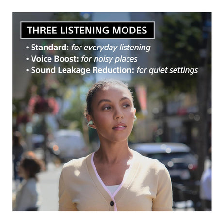 Sony LinkBuds Clip Open-Ear Truly Wireless Earbuds with Earbud Case Bundle (Greige)